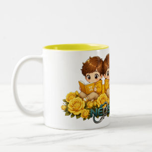 Kawaii Zodiac Neos Gemini Two-Tone Coffee Mug