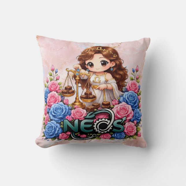 Kawaii Zodiac Neos Libra Cushion (Front)