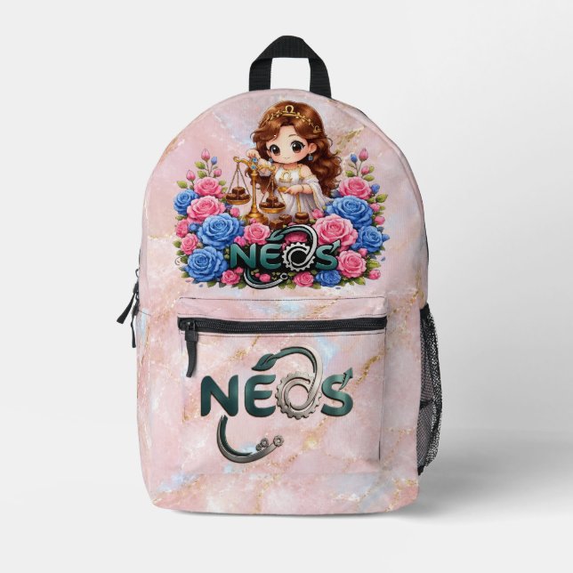 Kawaii Zodiac Neos Libra Printed Backpack (Front)