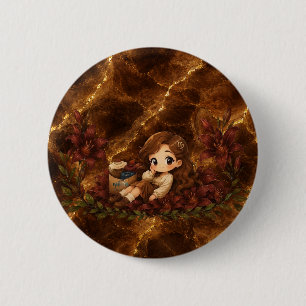 Kawaii Zodiac Neos Virgo 6 Cm Round Badge