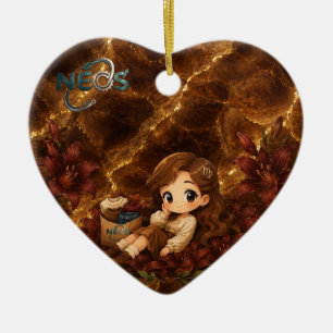Kawaii Zodiac Neos Virgo Ceramic Tree Decoration