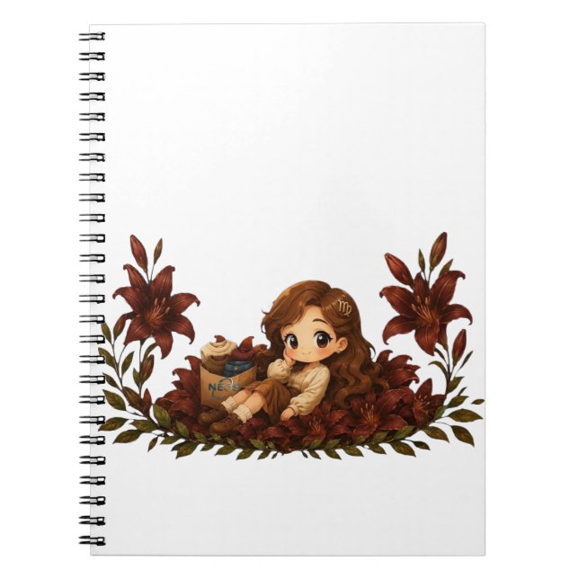 Kawaii Zodiac Neos Virgo Notebook (Front)