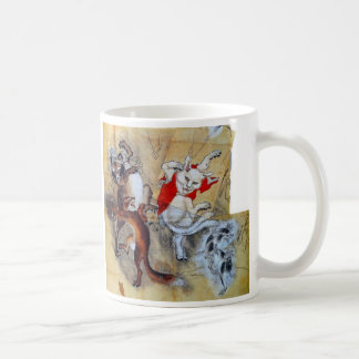kawanabe kyosai, Tanuki and monster cat Coffee Mug