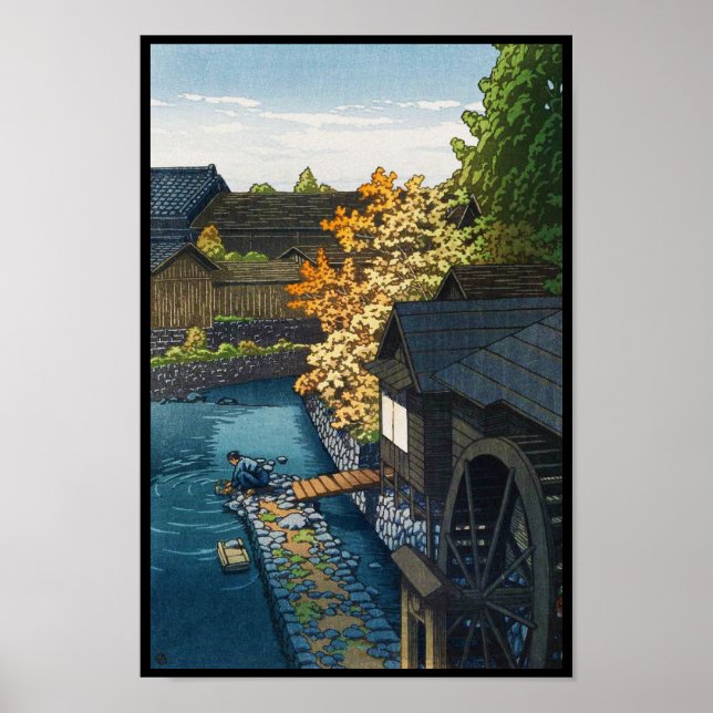 Kawanishi Village, Tochigi Prefecture Hasui Kawase Poster (Front)