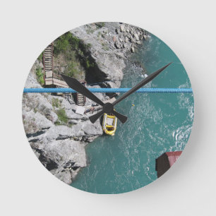 Kawarau Bridge Bungy POV, Queenstown, New Zealand Round Clock