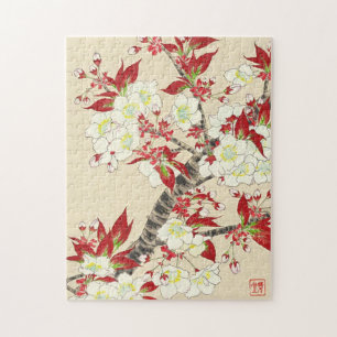 Kawarazaki Shodo Floral Calendar of Japan art Jigsaw Puzzle