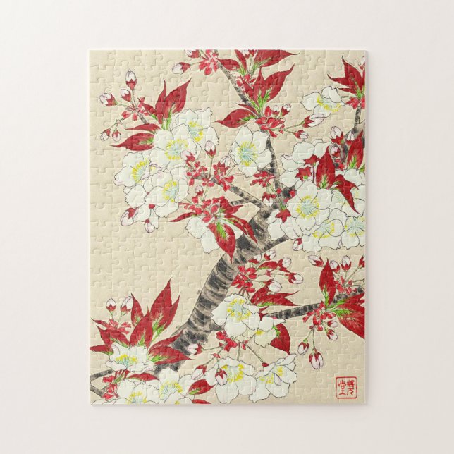 Kawarazaki Shodo Floral Calendar of Japan art Jigsaw Puzzle (Vertical)