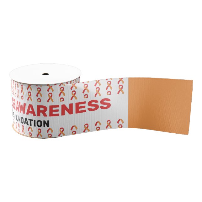 Kawasaki Disease Awareness Pattern Ribbon Grosgrain Ribbon (Spool)