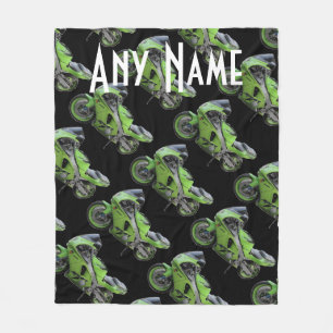 Kawasaki Green Speed Motorcycle Blanket