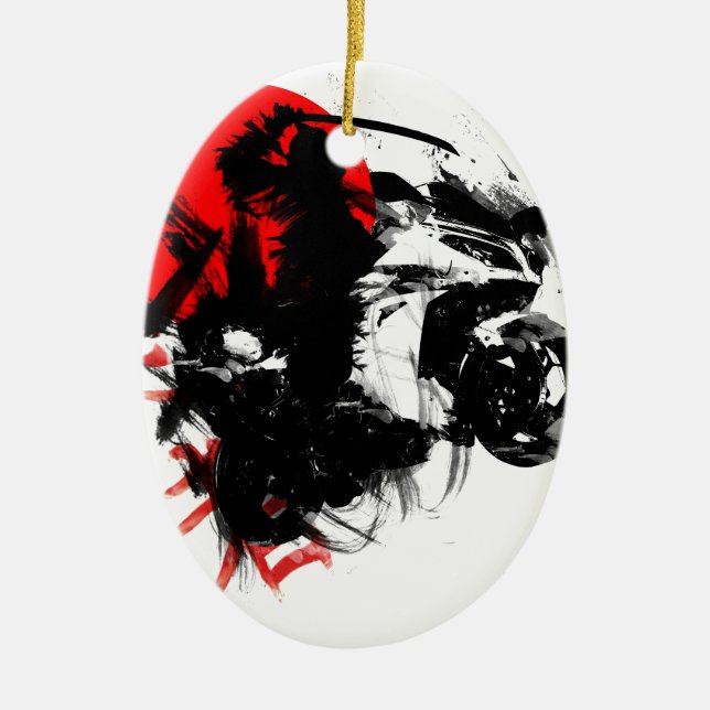 kawasaki ninja ceramic tree decoration (Front)