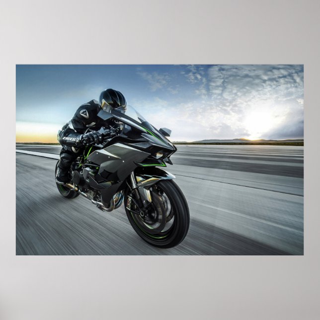 Kawasaki Ninja Motorbike Poster (Front)