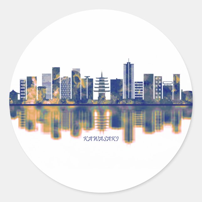 Kawasaki Skyline Classic Round Sticker (Front)