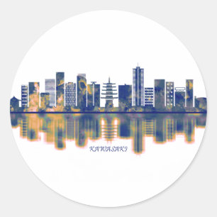 Kawasaki Skyline Classic Round Sticker