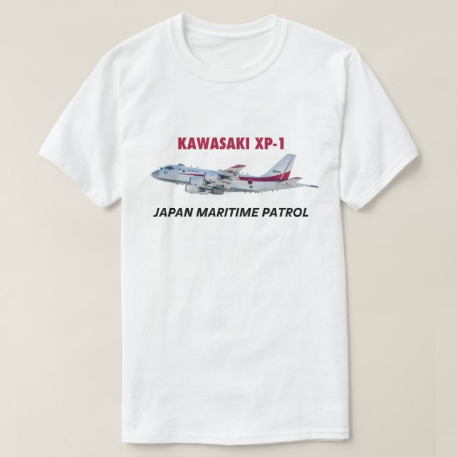KAWASAKI XP-1 AIRCRAFT JAPANESE NAVY T-SHIRT (Design Front)
