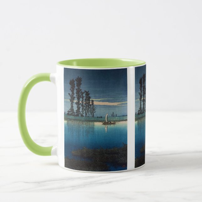 Kawase Hasui , Evening of Ushibori Mug (Left)