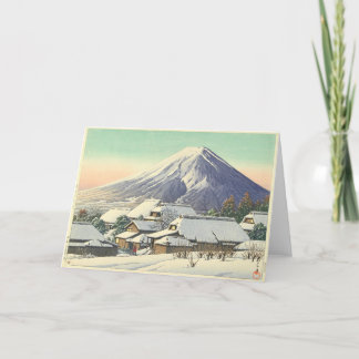 Kawase Hasui Winter Village Holiday Card