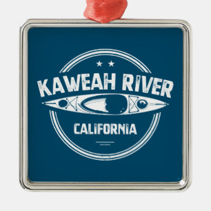 Kaweah River California Kayaking Metal Tree Decoration