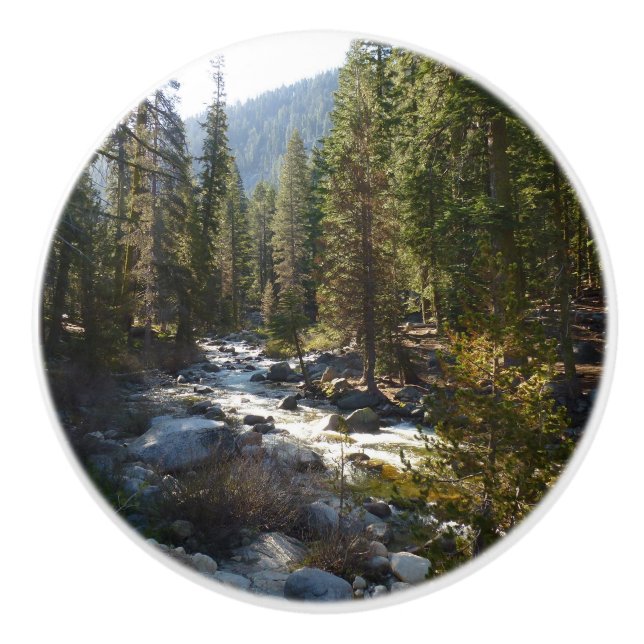 Kaweah River in Sequoia National Park Ceramic Knob (Front)