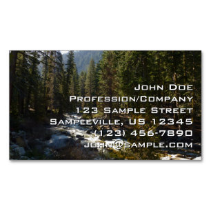 Kaweah River in Sequoia National Park Magnetic Business Card