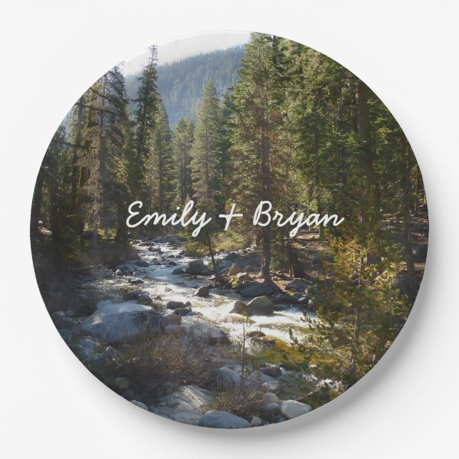 Kaweah River in Sequoia National Park Paper Plate (Front)