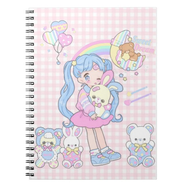 Kawii Sweet dreams (Spirail Notebook Pastel colour (Front)