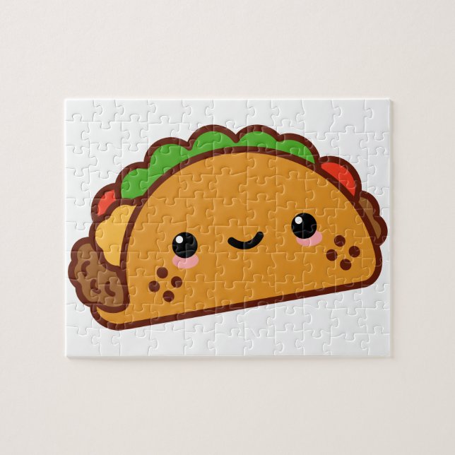Kawii Taco Face Jigsaw Puzzle (Horizontal)