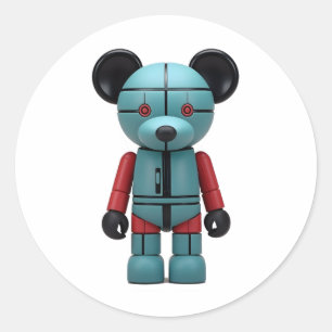 kaws at rest classic round sticker