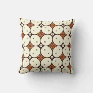 Kawung Motif, Javanese Batik Seamless Pattern, Sim Cushion