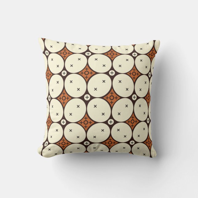 Kawung Motif, Javanese Batik Seamless Pattern, Sim Cushion (Front)
