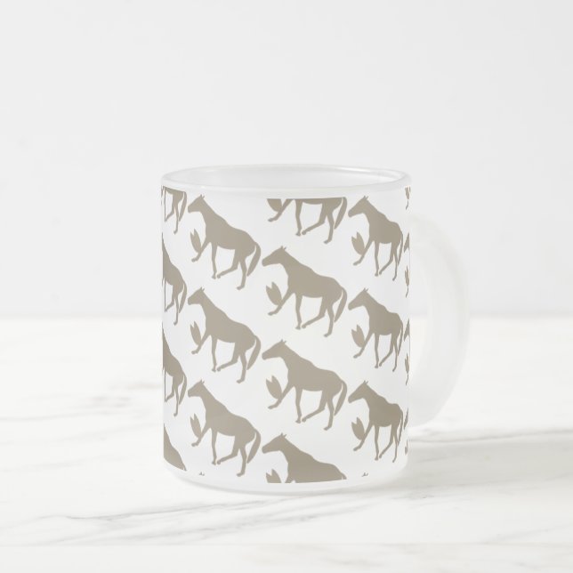 Kay Mei Farm Tonton Trochan Silhouette Frosted Glass Coffee Mug (Front Right)