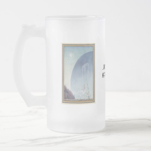 Kay Nielsen Woman Riding Polar Bear  Frosted Glass Beer Mug (Left)