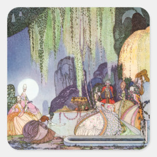 Kay Nielsen's Cinderella at the Ball Square Sticker