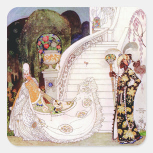Kay Nielsen's Cinderella Fairy Tale Square Sticker