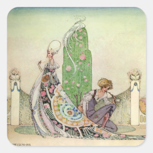 Kay Nielsen's The Princess and the Gardener Square Sticker
