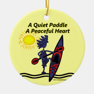 Kayak A Quiet Paddle Waves Ceramic Tree Decoration