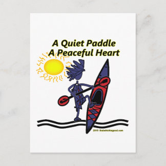 Kayak A Quiet Paddle Waves Postcard