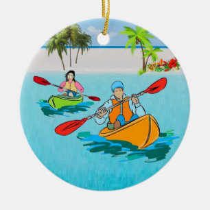 Kayak Adventures Ceramic Tree Decoration