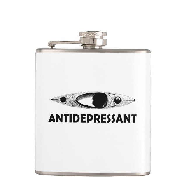 Kayak Antidepressant Hip Flask (Front)
