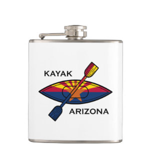 Kayak Arizona Flag Hip Flask