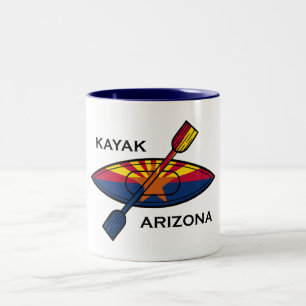 Kayak Arizona Flag Two-Tone Coffee Mug