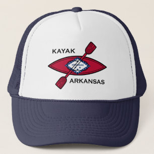 Kayak Arkansas Flag Trucker Hat