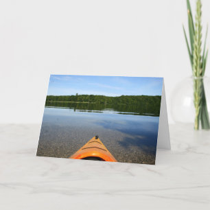 Kayak birthday greeting card