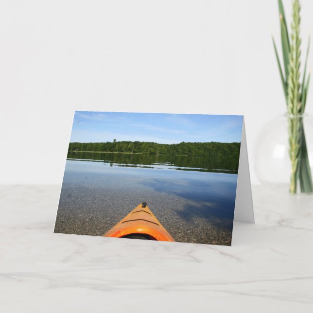 Kayak birthday greeting card (Front)