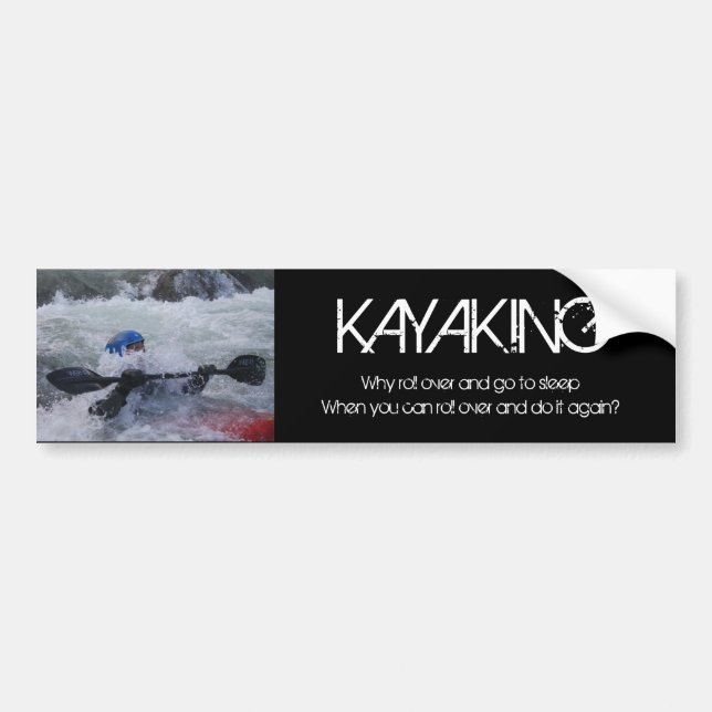 Kayak Bumper Sticker (Front)