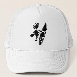 Kayak Canoe Joyful Silhouette Trucker Hat