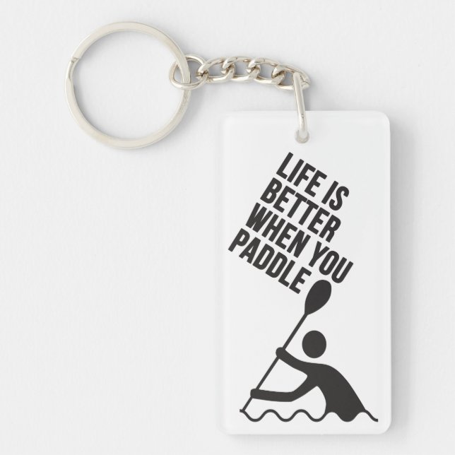 Kayak canoe paddle design key ring (Front)