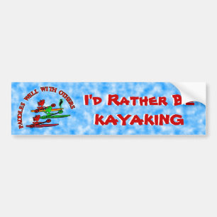Kayak Canoe - Paddles Well With Others Bumper Sticker