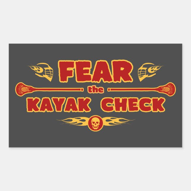 Kayak Check Rectangular Sticker (Front)