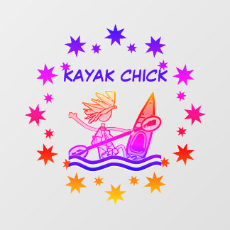 Kayak Chick Designs Auto Window Cling