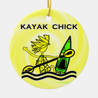 Kayak Chick Designs & Things Ceramic Tree Decoration